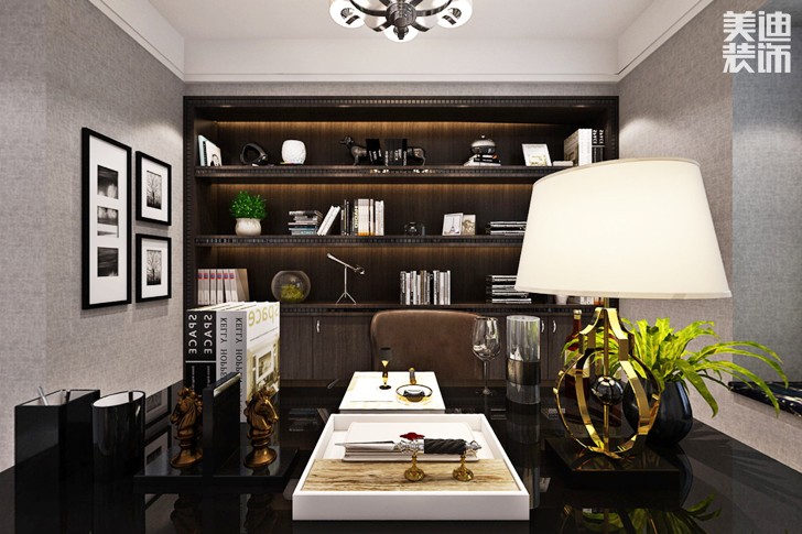 東都怡景164平米現(xiàn)代風(fēng)格裝修效果圖--書房