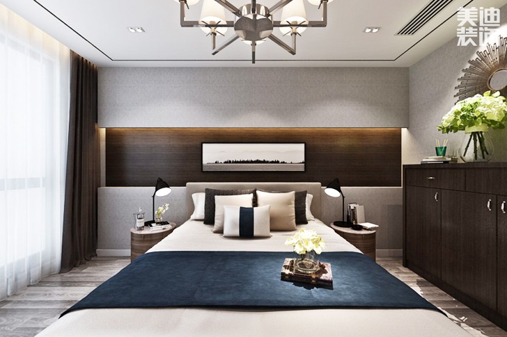 東都怡景164平米現(xiàn)代風(fēng)格裝修效果圖--臥室