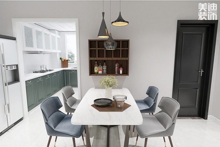 錦華園140平現(xiàn)代風(fēng)格裝修效果圖--餐廳