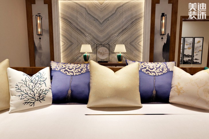 北山獨棟別墅380新中式風(fēng)格裝修效果圖--客廳