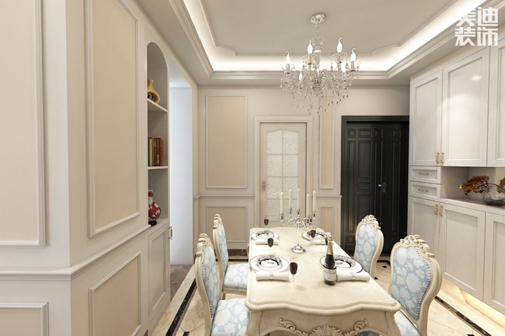 凱通國際80平米歐式風格裝修效果圖--餐廳