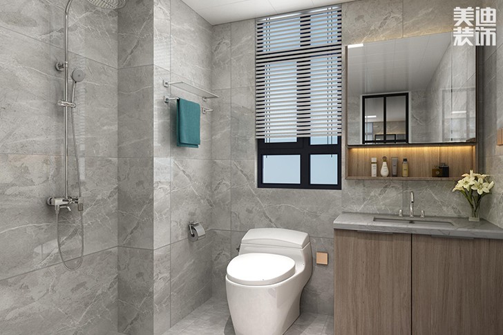 新華聯(lián)夢想城90平北歐風(fēng)裝修案例實拍圖--衛(wèi)生間