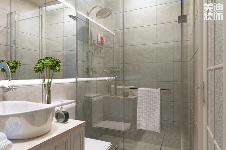 文苑大廈138平現代裝修案例效果圖--衛生間