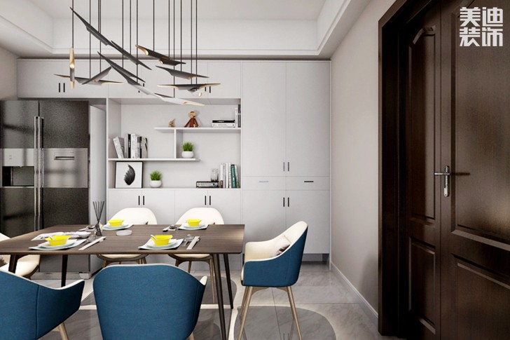 財富港灣125平米北歐風格裝修效果圖--餐廳
