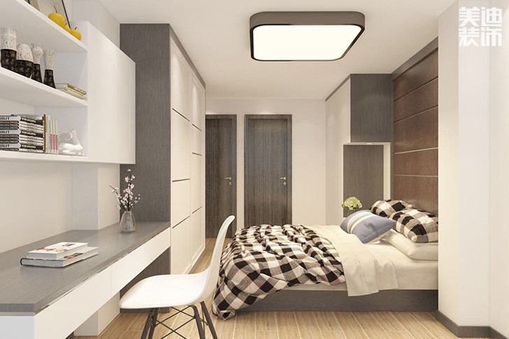 文苑大廈138平現代裝修案例效果圖--臥室