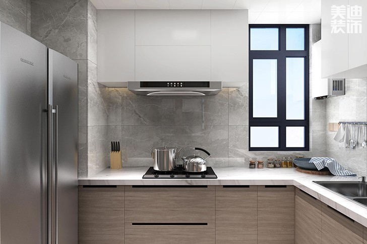 新華聯(lián)夢想城90平北歐風(fēng)裝修案例實拍圖--廚房