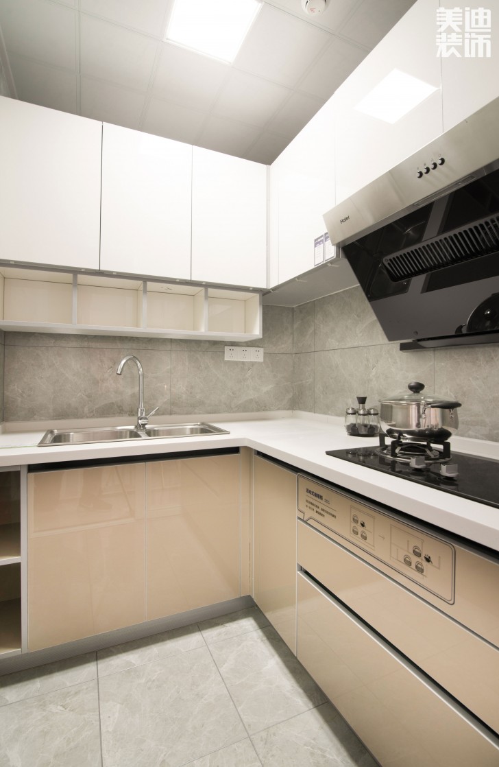 雙灣國際120平米新奢古典案例裝修實拍圖-廚房