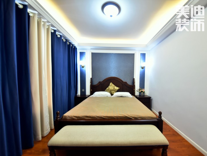中天瑞景147平米小美風格案例裝修實拍圖-主臥