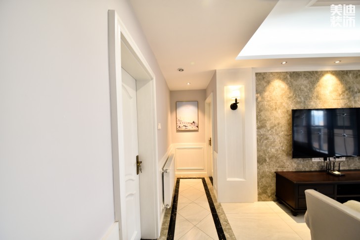 榮悅臺140平米簡歐風格裝修案例實拍圖--過道