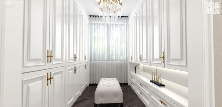 江山壹號(hào)200平米新古典風(fēng)格裝修效果圖--過道