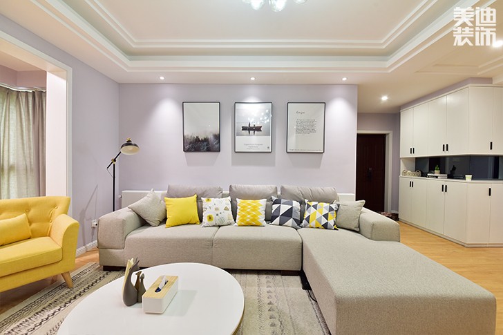 科大佳園120平日式MUJI風(fēng)裝修案例圖--客廳