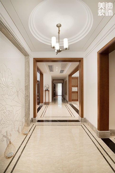 青竹園·曦園 295㎡書香之家，新中式裝修實(shí)拍圖--玄關(guān)