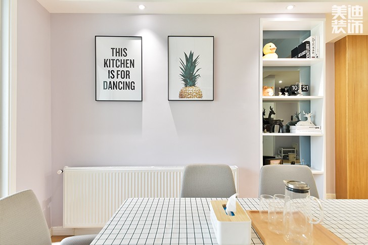 科大佳園120平日式MUJI風(fēng)裝修案例圖-餐廳背景墻