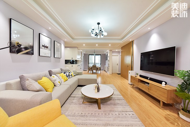 科大佳園120平日式MUJI風(fēng)裝修案例圖--客廳