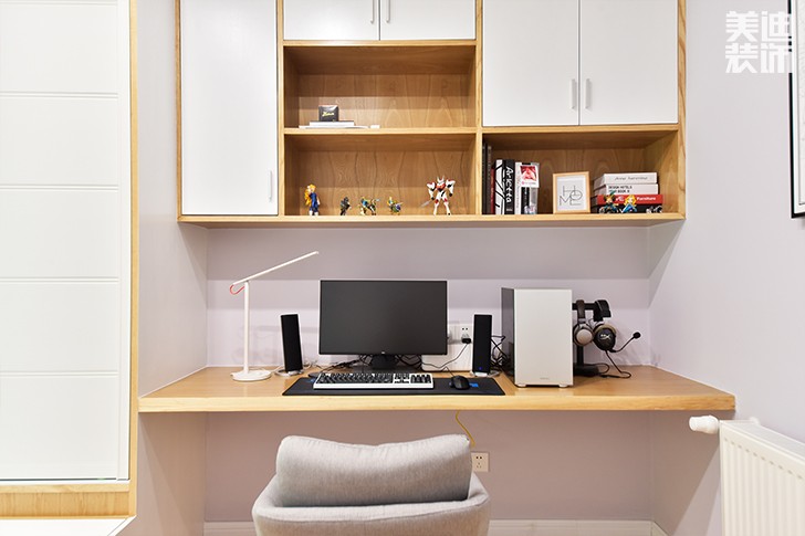 科大佳園120平日式MUJI風(fēng)裝修案例圖--書(shū)柜