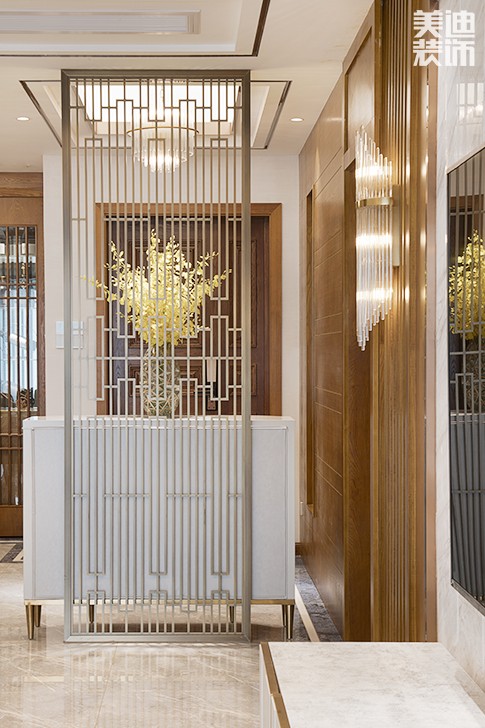 江山壹號180平米新中式風格裝修案例實拍圖--隔斷