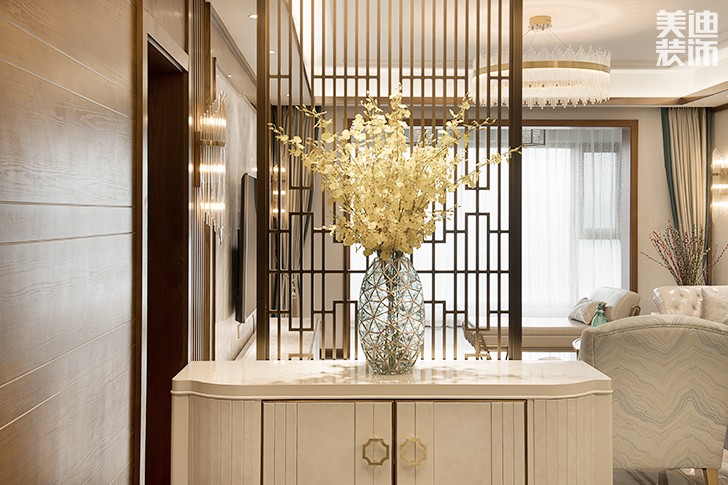 江山壹號180平米新中式風格裝修案例實拍圖--玄關