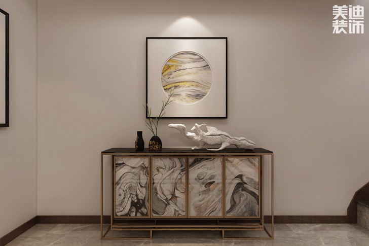 南山蘇迪亞諾500平米新中式風格裝修案例效果圖--玄關