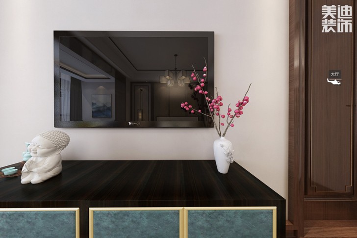 南山蘇迪亞諾500平米新中式風格裝修案例效果圖--客廳