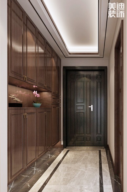 南山蘇迪亞諾500平米新中式風格裝修案例效果圖--過道