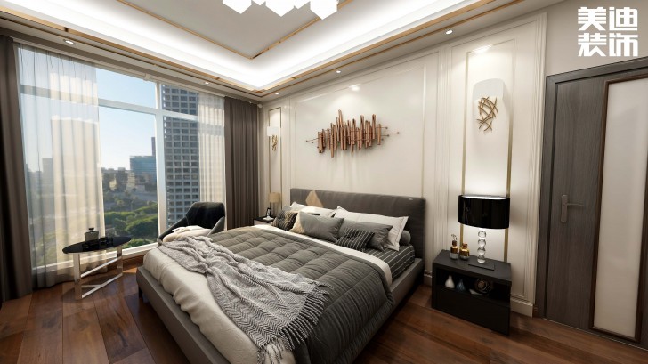 碧桂園觀瀾111平方米現(xiàn)代風(fēng)格案例效果圖--臥室