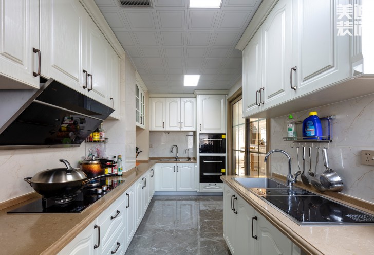 雙灣國際215平米法式輕奢風裝修案例實拍圖-廚房