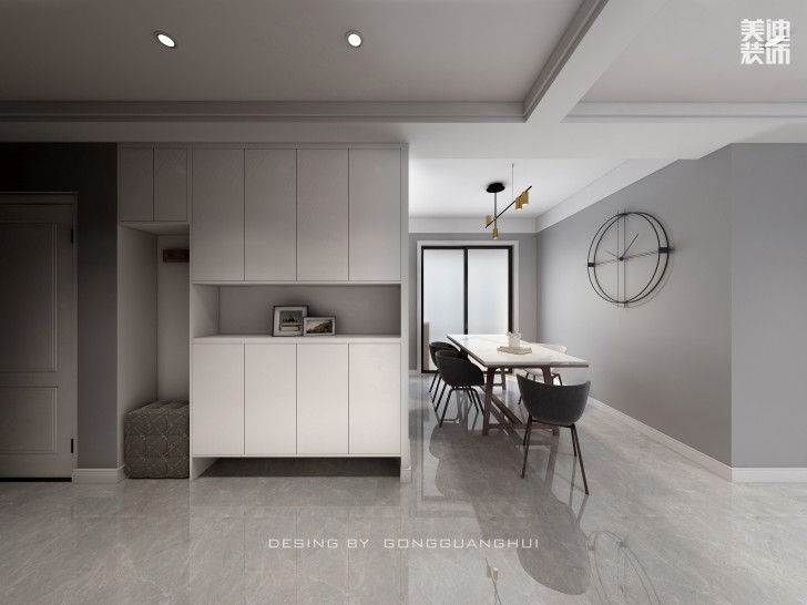 湘熙水郡110㎡北歐風格案例效果圖  