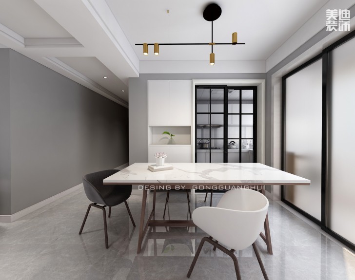 湘熙水郡110㎡北歐風格案例效果圖  