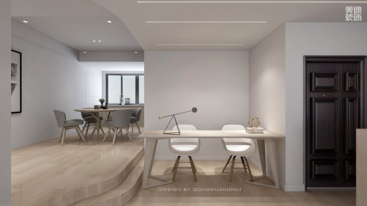 八方小區160㎡北歐風格案例效果圖