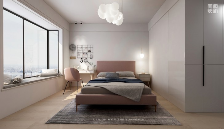 八方小區160㎡北歐風格案例效果圖