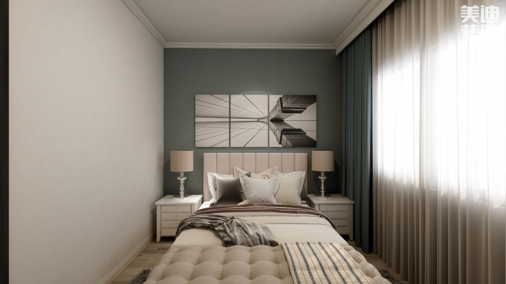 水墨林溪135㎡現(xiàn)代風格案例效果圖