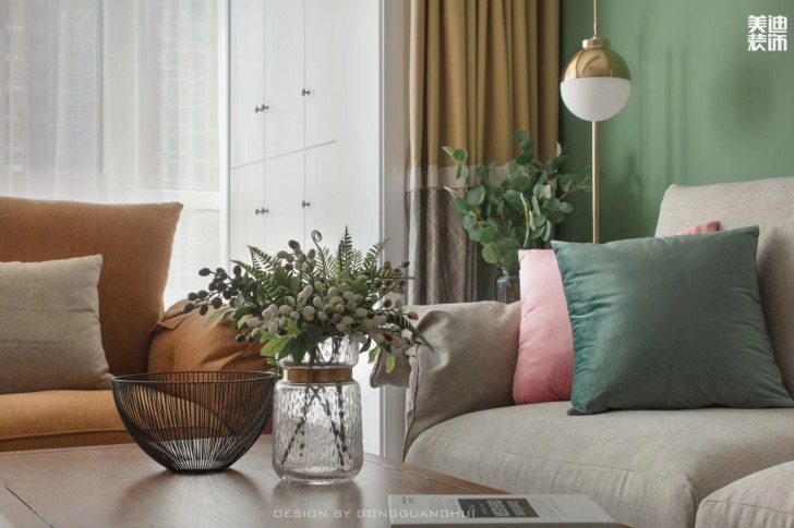 北京御園130平方米北歐風格案例效果圖--客廳