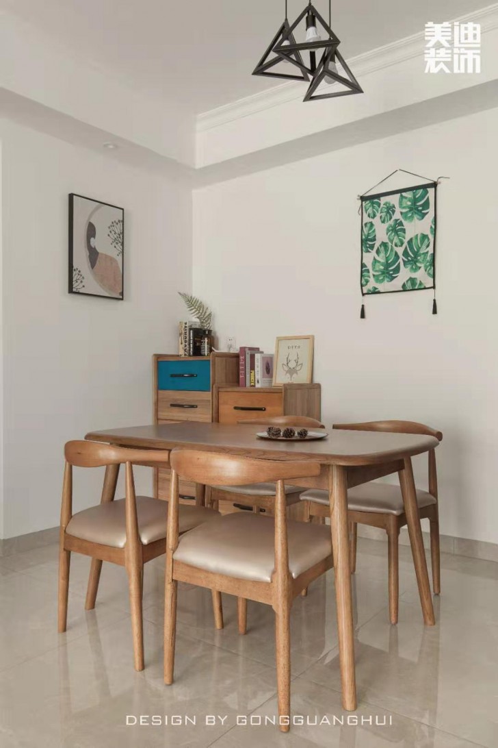 北京御園130平方米北歐風格案例效果圖--餐廳