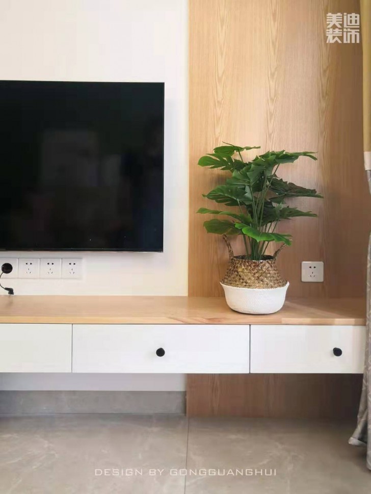 北京御園130平方米北歐風格案例效果圖--客廳