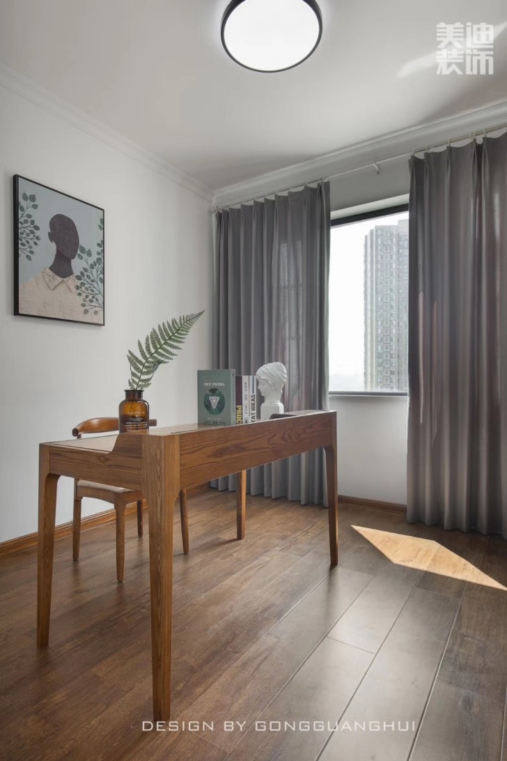 北京御園130平方米北歐風格案例效果圖--書房