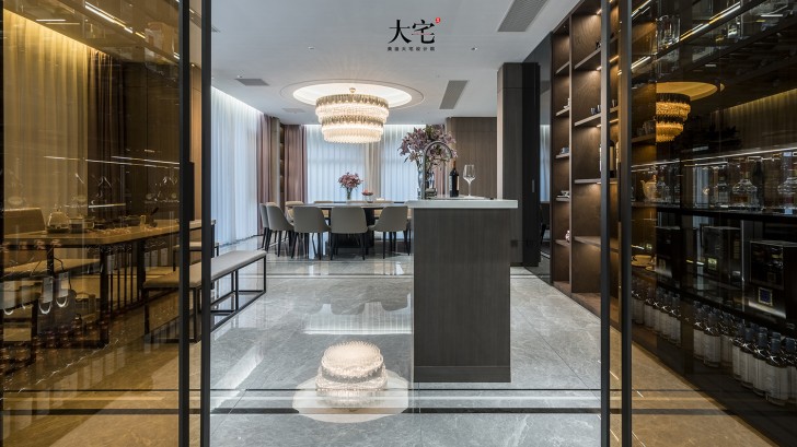 青竹湖曦園800平方米現(xiàn)代極簡(jiǎn)風(fēng)案例效果圖-餐廳