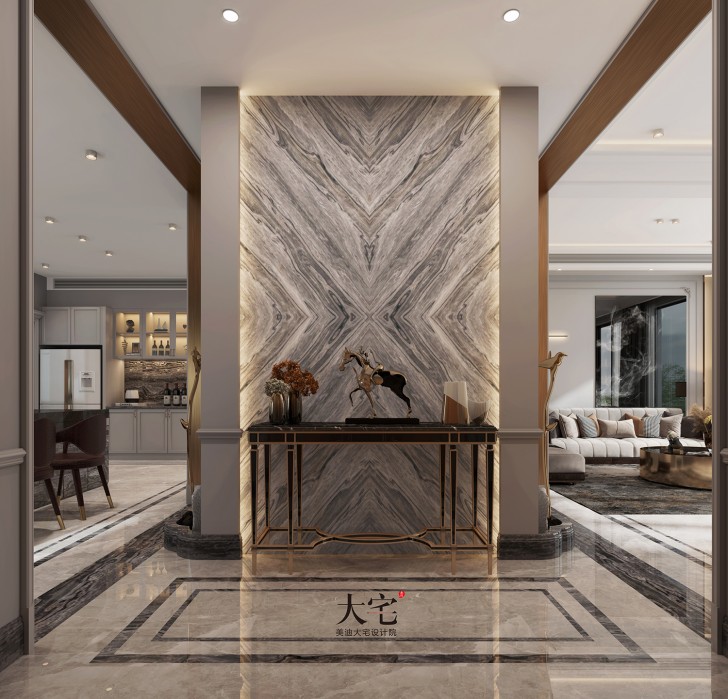 北大資源理想家園460平方米現(xiàn)代輕奢風(fēng)格案例效果圖-玄關(guān)