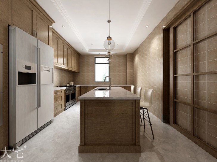 水印加州300平方米美式風格案例效果圖-廚房