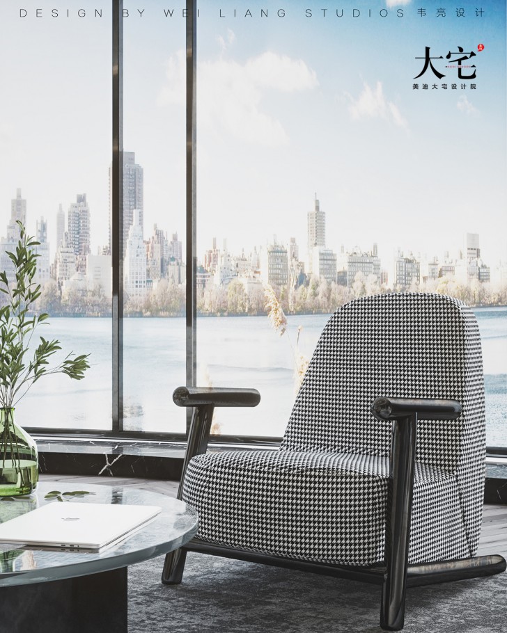 保利天禧240平方米現(xiàn)代極簡風(fēng)格案例效果圖-客廳