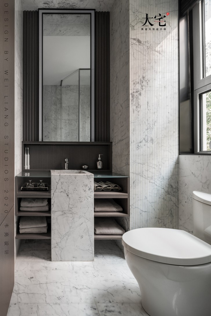 邯鄲保利185平方米現代輕奢風格樣板間案例效果圖-衛生間