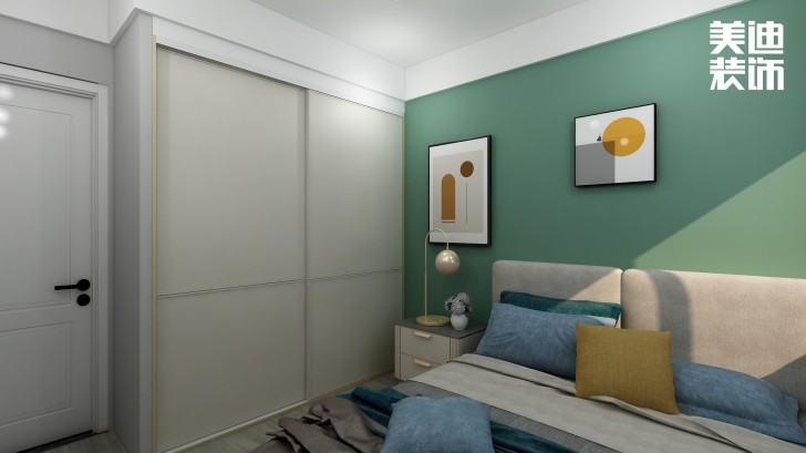 明發國際85㎡輕奢風格案例效果圖—臥室