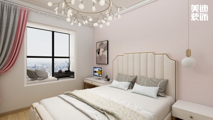 銀桂苑140㎡簡約風裝修案例效果圖—臥室